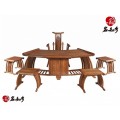 花梨木扇形茶桌