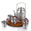 珠海纯锡茶叶罐批发纯锡茶具价格纯锡盘图片纯锡工艺品生产