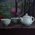 北海陶瓷茶具批发-汝瓷功夫茶具-如意3头礼盒定制