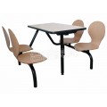 韶关餐厅桌椅-连锁餐厅家具-连体食堂桌椅（图）