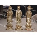 西方三圣雕塑，寺院雕塑，青铜雕塑