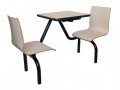 青岛快餐桌椅，两人连体桌椅，茶餐厅家具（图）
