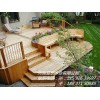樟子松碳化木地板，园林景观，私家花园专用户外木地板